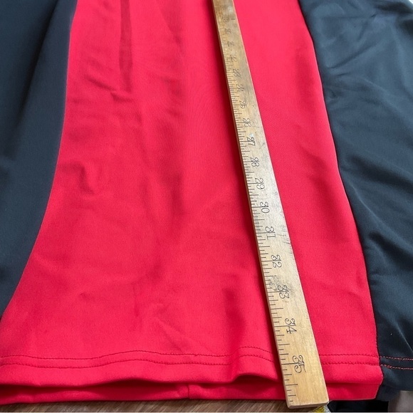 Beyond This Plane Red Black Bodycon Illusion Dress in 1XL - Picture 8 of 10